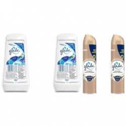 Pachet Promo: 2x Gel Odorizant Glade Marin 150 G + 2x Glade Odorizant Spray Romantic Vanilla 300ml