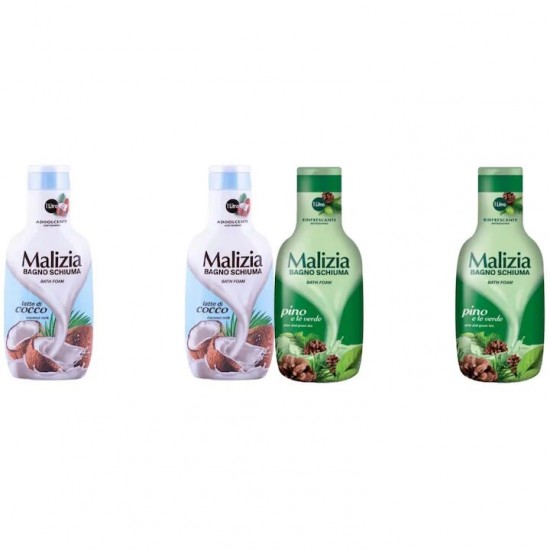Pachet Promo: 2x Spumant De Baie Malizia Latte Di Cocco 1l + 2x Spumant De Baie Malizia Pino 1l