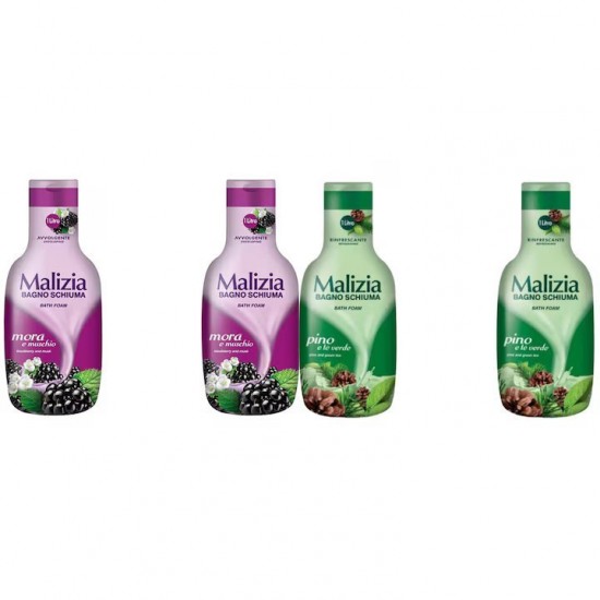 Pachet Promo: 2x Spumant De Baie Malizia Mure Mora  1l + 2x Spumant De Baie Malizia  Cu Pino 1l