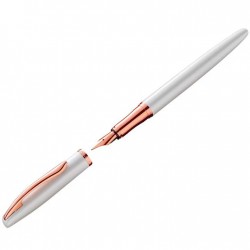 Stilou Pelikan Jazz Noble Elegance, Culoare Pearl White, Mina Albastra, Ambalat in Cutie