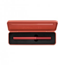 Stilou Pelikan Ineo Elements, Model Fiery Red, Penita M, In Cutie Metalica Pentru Cadou