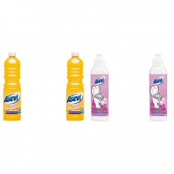 Pachet Promo: 2x Solutie Pardoseli Asevi 1l Ceara + 2x Asevi Odorizant Lichid 24h Wc Chicle, 200ml