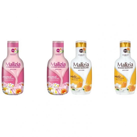 Pachet Promo: 2x Spumant De Baie Malizia Cu Fiori Di Lotto 1l + 2x Spumant De Baie Malizia Cu Miere Si Ghimbir 1l