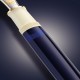 Stilou Souveran M800 Cream Blue, Penita F Aur 18k, Accesorii Placate Cu Aur, Corp Alb-albastru, Cutie Cadou