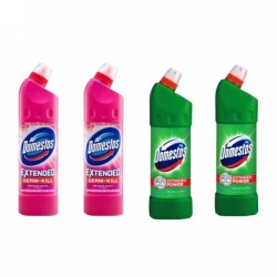 Pachet Promo: 2x Domestos Pink 750 Ml + 2x Domesots Pine 1 L