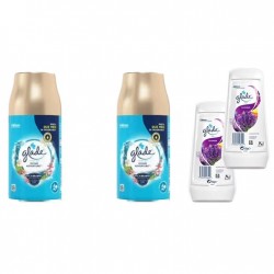 Pachet Promo: 2x Glade Odorizant Spray Rezerva Ocean 269ml + 2x Gel Odorizant Glade Lavanda 150 G