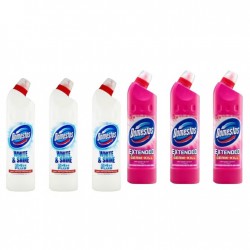 Pachet Promo:  3x Domestos White 750 Ml + 3x Domestos Pink 750 Ml
