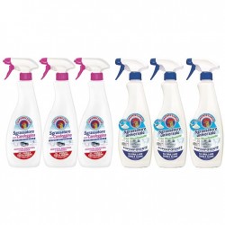 Pachet Promo: 3x Degresant Spray Chanteclair Sgrassatore Con Candeggina 625 Ml + 3x Degresant Spray Chanteclair Universal Cu Bicarbonat 600 Ml