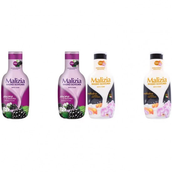 Pachet Promo: 2x Spumant De Baie Malizia Mure Mora  1l + 2x Spumant De Baie Malizia Orhidea & Ambra 1l