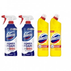 Pachet Promo: 2x Domestos Spray Spuma Baie Briza Marii 435 Ml + 2x Domestos Citrus 750 Ml