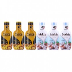 Pachet Promo: 3x Spumant De Baie Malizia Cu Ulei De Argan Si Vanilie + 3x Spumant De Baie Malizia Cu Latte Di Cocco 1l