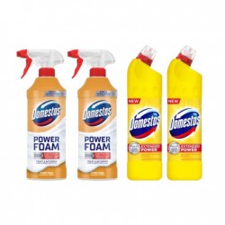 Pachet Promo: 2x Domestos Spray Spuma Baie Lamaie 435 Ml + 2x Domestos Citrus 750 Ml
