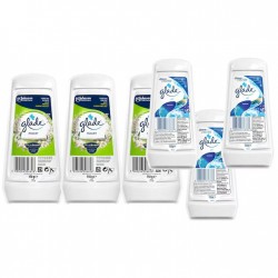Pachet Promo: 3x Gel Odorizant Glade Lacrimioare 150 G + 3x Gel Odorizant Glade Marin 150 G