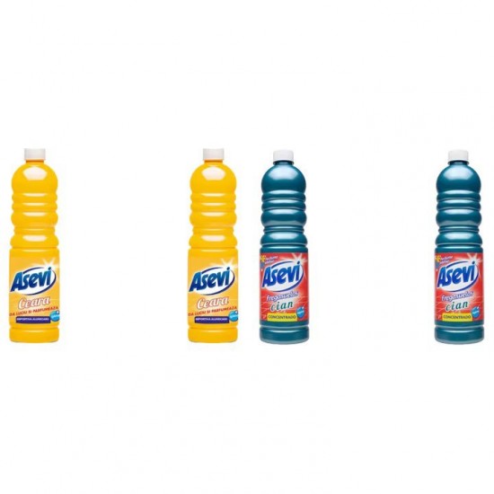 Pachet Promo: 2x Solutie Pardoseli Asevi 1l Cian+ 2x Solutie Pardoseli Asevi 1l Ceara