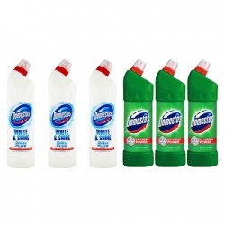 Pachet Promo:  3x Domestos White 750 Ml + 3x Domestos Pine 1 L