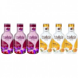 Pachet Promo: 3x Spumant De Baie Malizia Cu Goji Si Flori De Goji 1l + 3x Spumant De Baie Malizia Cu Miere Si Ghimbir 1l