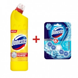 Pachet Promo: Domestos Lemon 750 Ml + Domestos Power 5 Ocean 55 G