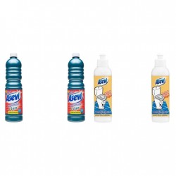 Pachet Promo: 2x Solutie Pardoseli Asevi 1l Cian+ 2x Asevi Odorizant Lichid 24h Wc Elegant, 200ml