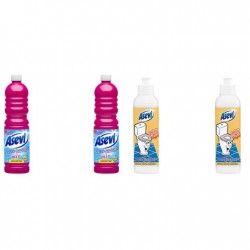 Pachet Promo: 2x Solutie Pardoseli Asevi 1l Mio + 2x Asevi Odorizant Lichid 24h Wc Elegant, 200ml