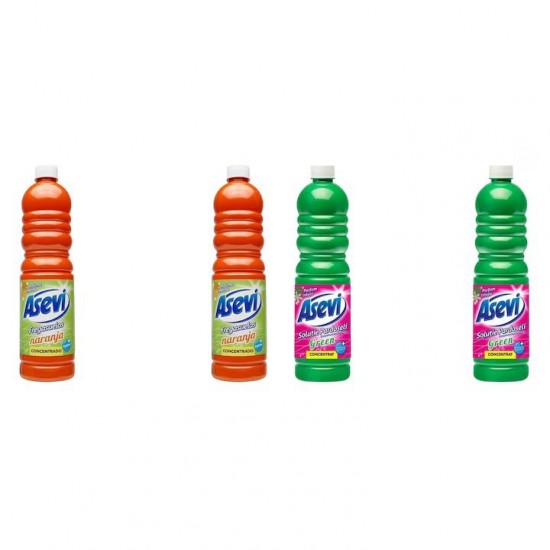 Pachet Promo: 2x Solutie Pardoseli Asevi 1l Portocala + 2x Solutie Pardoseli Asevi 1l Green