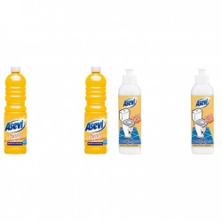 Pachet Promo: 2x Solutie Pardoseli Asevi 1l Ceara + 2x Asevi Odorizant Lichid 24h Wc Elegant, 200ml