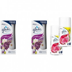 Pachet Promo: 2x Odorizant De Camera Glade Aparat & Rezerva Lavander & Jasmine 269ml + 2x Glade Odorizant Spray Rezerva Cherry And Peony 269ml