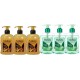Pachet Promo: 3x Sapun Lichid Malizia  Vanilie Si Argan 300 Ml + 3x Sapun Lichid Malizia Ceai Verde Si Menta 300 Ml