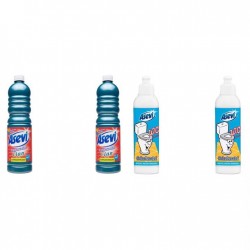 Pachet Promo: 2x Solutie Pardoseli Asevi 1l Cian+ 2x Asevi Odorizant Lichid 24h Wc Clasic, 200ml