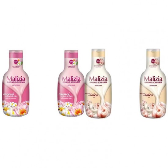 Pachet Promo: 2x Spumant De Baie Malizia Cu Fiori Di Lotto 1l + 2x Spumant De Baie Malizia Talco 1l