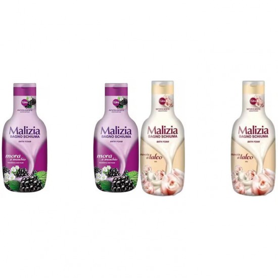 Pachet Promo: 2x Spumant De Baie Malizia Mure Mora  1l + 2x Spumant De Baie Malizia Talco 1l