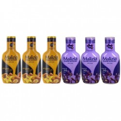 Pachet Promo: 3x Spumant De Baie Malizia Cu Ulei De Argan Si Vanilie + 3x Spumant De Baie Malizia Cu Petale De Iris 1l
