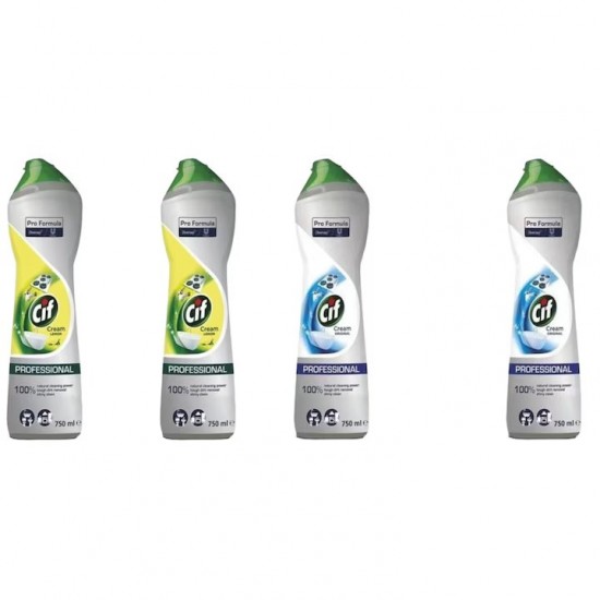 Pachet Promo: 2x Cif Professional Lemon 750 Ml + 2x Cif Professional Original 750 Ml