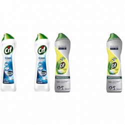 Pachet Promo: 2x Solutie Cif Cream Original 500 Ml + 2x Cif Professional Lemon 750 Ml