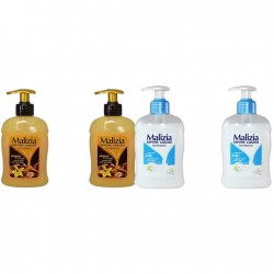 Pachet Promo: 2x Sapun Lichid Malizia  Vanilie Si Argan 300 Ml + 2x Sapun Lichid Malizia Crema De Lapte 300 Ml