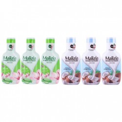 Pachet Promo: 3x Spumant De Baie Malizia Cu Aloe & Magnolia  1l + 3x Spumant De Baie Malizia Latte Di Cocco 1l