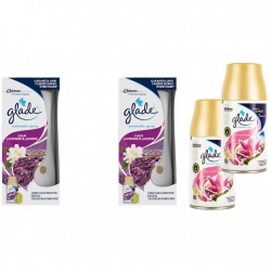 Pachet Promo: 2x Odorizant De Camera Glade Aparat & Rezerva Lavander & Jasmine 269ml + 2x Glade Odorizant Spray Rezerva Floral Blossom 269ml