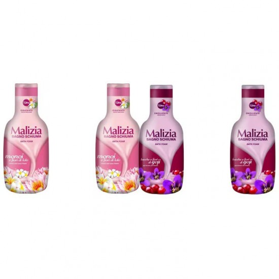 Pachet Promo: 2x Spumant De Baie Malizia Cu Fiori Di Lotto 1l + 2x Spumant De Baie Malizia Cu Goji Si Flori De Goji 1l