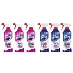 Pachet Promo: 3 X Domestos Spray Spuma Baie Briza Marii 435 Ml + 3x Domestos Spray Spuma Baie Floral 435 Ml