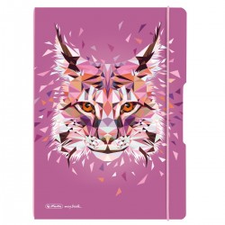 Caiet My.book Flex A4 2x40f Velin Motiv Wild Animals Lynx