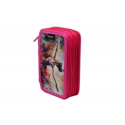 Penar Neechipat Cu 3 Fermoare, Dimensiune 20 X 6 X 13 Cm, Motiv Ballerina
