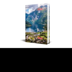 Agenda Datata A5, Motive, 352 Pagini, Coperta Buretata, Motiv Fjords 2025