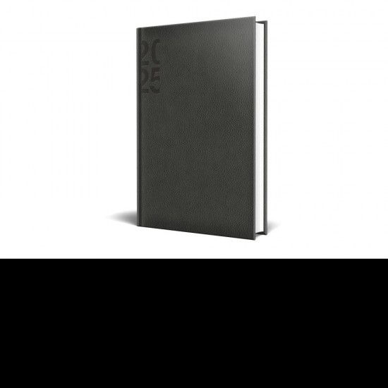 Agenda Datata Ro A5, 352 Pagini, Coperta Din Piele Sintetica, Deluxe, Culoare Maro 2025