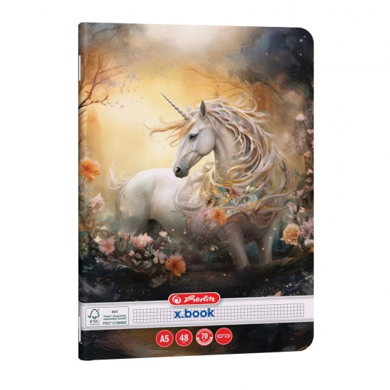 Caiet A5 48 File Patratele Unicorn