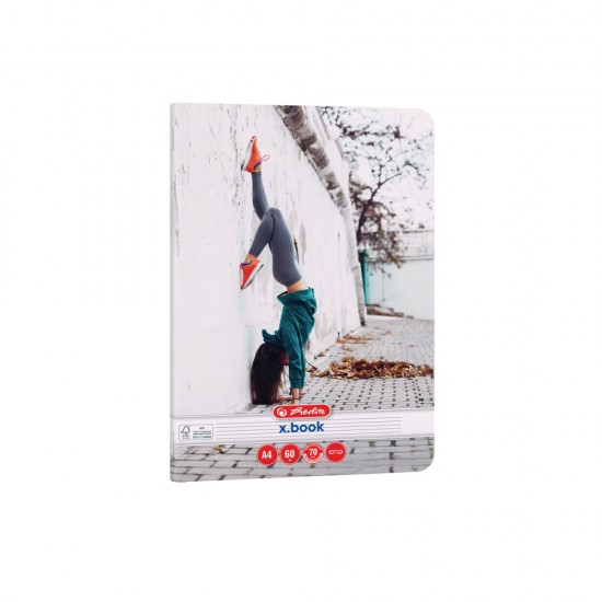 Caiet A4 60 File, Hartie 70g/mp Fsc Mix, Dictando, Colturi Rotunjite, Motiv Sports