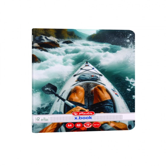 Caiet A4 80 File, Hartie 70g/mp Fsc Mix, Patratele, Colturi Rotunjite, Motiv Extreme