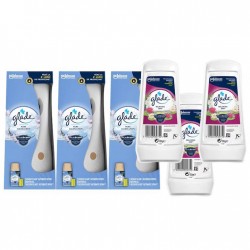 Pachet Promo: 3x  Odorizant De Camera Glade Aparat & Rezerva Clean Linen 269 Ml + 3x Gel Odorizant Glade Relaxing Zen 150 G
