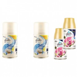 Pachet Promo: 2x Glade Odorizant Spray Rezerva Clean Linen 269ml + 2x Glade Odorizant Spray Rezerva Floral Blossom 269ml