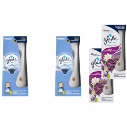 Pachet Promo: 2x Odorizant De Camera Glade Aparat & Rezerva Clean Linen 269 Ml + 2x Odorizant De Camera Glade Aparat & Rezerva Lavander & Jasmine 269ml