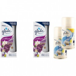 Pachet Promo: 2x Odorizant De Camera Glade Aparat & Rezerva Lavander & Jasmine 269ml + 2x Glade Odorizant Spray Rezerva Clean Linen 269ml