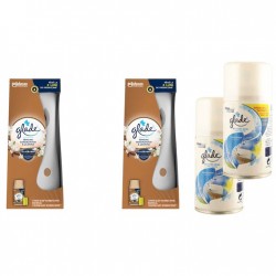 Pachet Promo: 2x Glade Odorizant Spray Rezerva Clean Linen 269ml + 2x Odorizant De Camera Glade Aparat & Rezerva Sandalwood & Jasmine 269ml